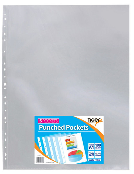 Pack of 5 A1 Punched Pockets