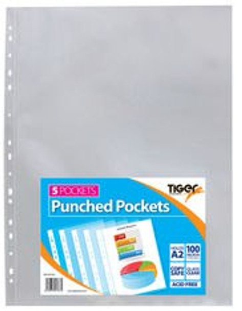 Pack of 5 A2 Punched Pockets