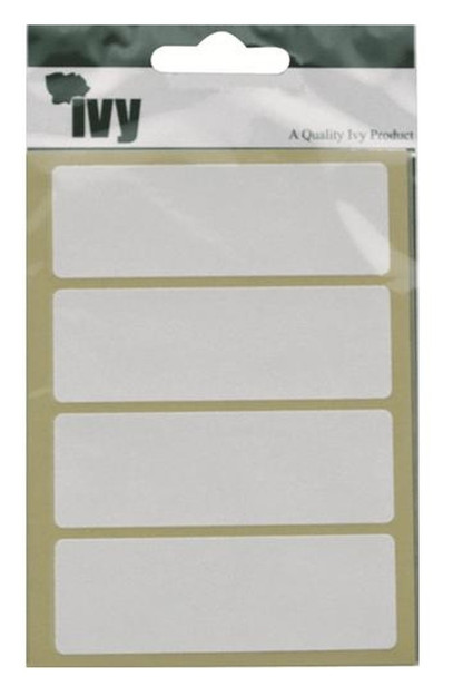 Pack of 28 White 25x75mm Rectangular Labels