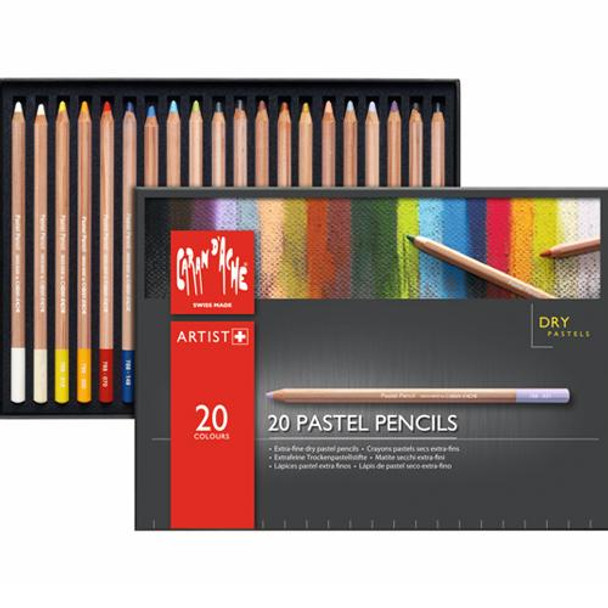 Caran d'Ache Box of 20 Colour Pastel Pencils