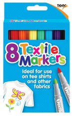 Pack of 8 Coloured Fabric Textile Markers