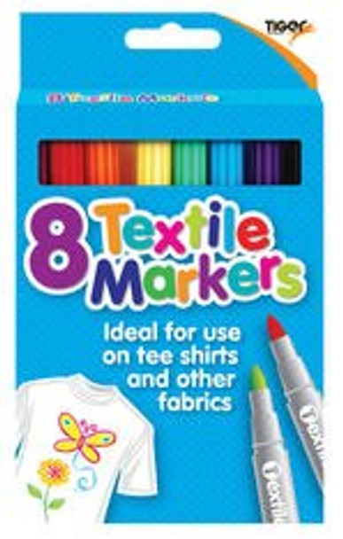 Pack of 8 Coloured Fabric Textile Markers