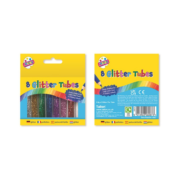 8 Glitter Tubes