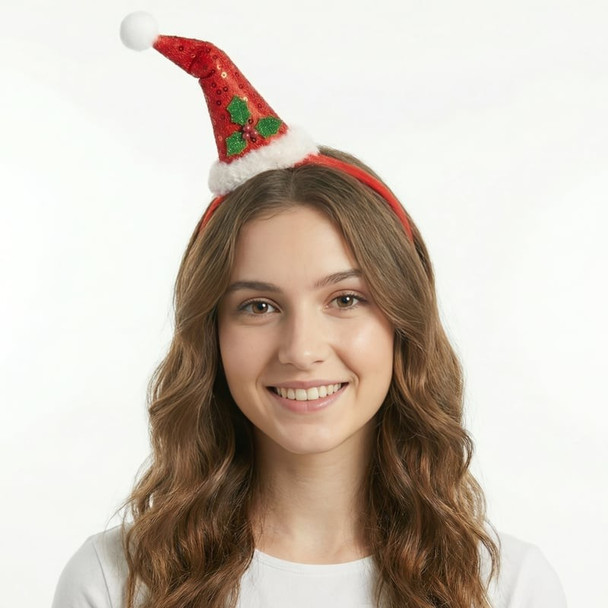Christmas Mini Santa Hat Headband 16cm