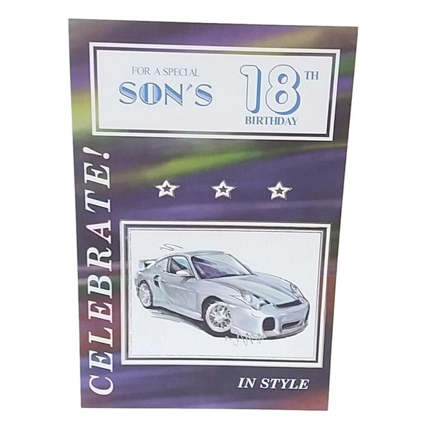 Happy 18th Birthday for a Special Son Greeting Card