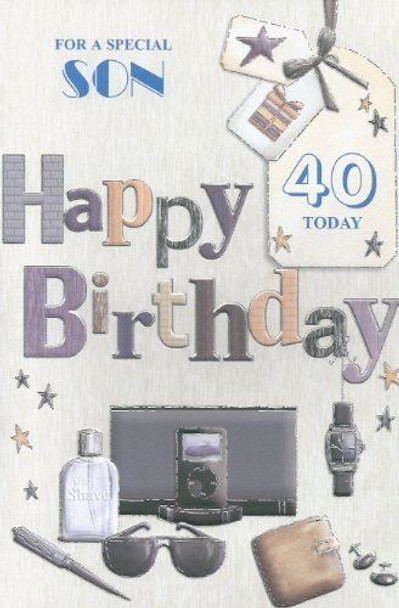 Happy 40th Birthday for a Special Son Greeting Card