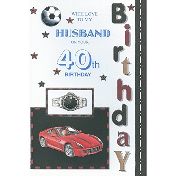 Happy 40th Birthday for a Husband Greeting Card