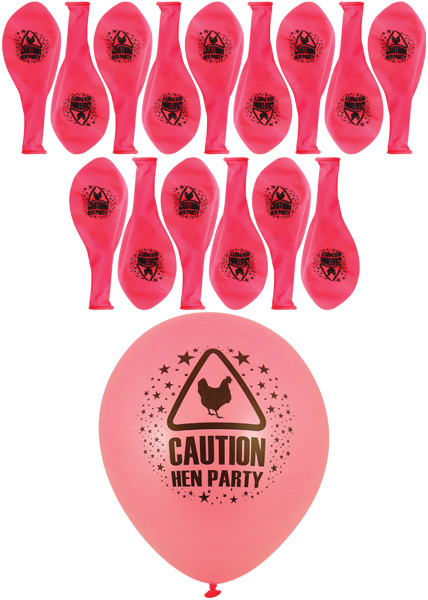 Pack of 15 Hen Party Balloons With Print 23cm