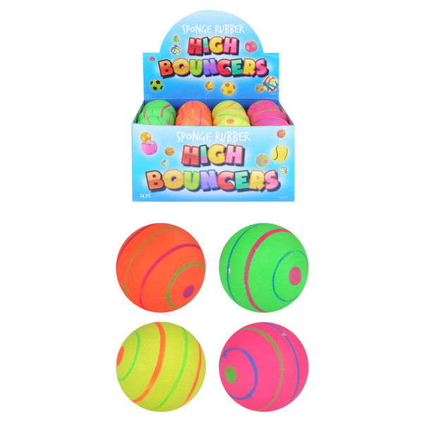 Pack of 24 Bouncing Ball Circles 6.2 cm Astd Colours