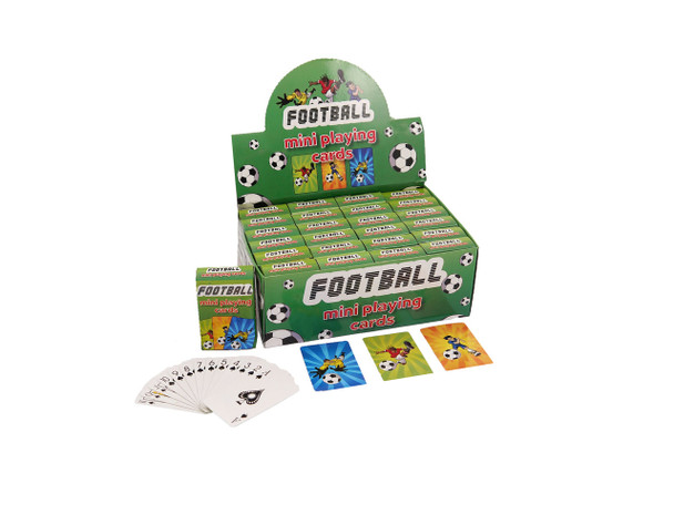 Pack of 24 Card Playing Mini Football 6 x 4cm 3 Assorted