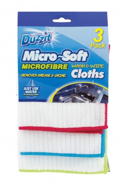 Duzzit Microfiber Wash and Wipe Cloth (3 Pack)