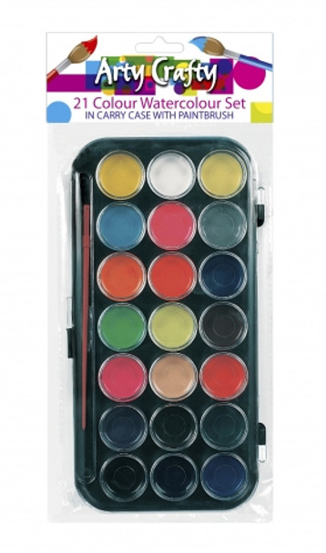 Assorted Watercolour Paints Set (21 Colour)