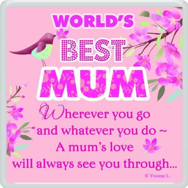 Worlds Best Mum Sentimental Fridge Magnet