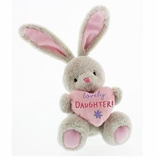 Bebunni Rabbit Medium Sitting with Heart 16 cms - Daughter