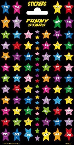 Funny Stars Laser Sticker Sheet