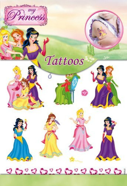 Sheet of 8 My Princess Temporary Tattoos