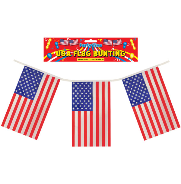 USA Flags Bunting 12 Feet