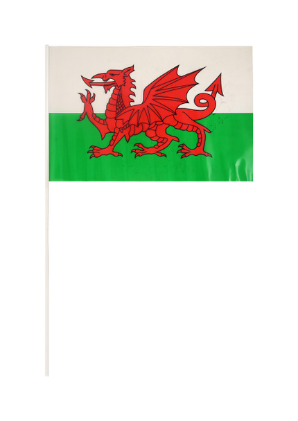 Wales Pvc Hand Flag with 40cm Stick