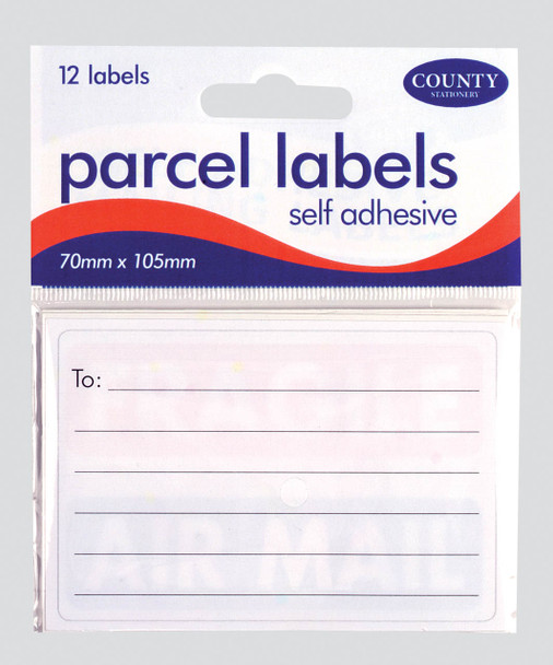 12 Parcel Labels Self Adhesive