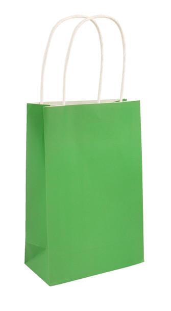 Pack of 24 Green Party Bags with Handles