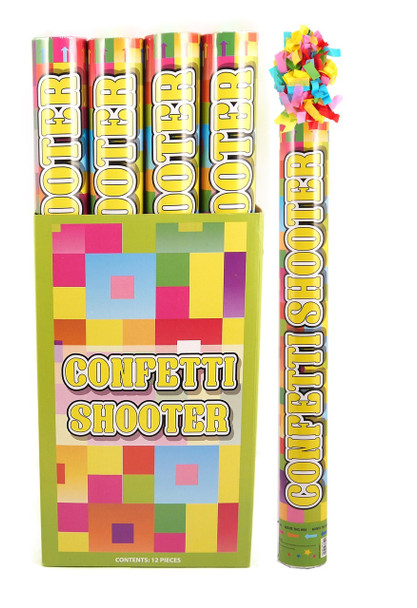 Pack of 12 50cm Confetti Shooter Jazzy Designs Paper