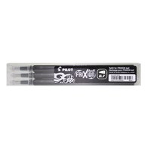 Pack of 3 Pilot Black Frixion Pro Erasable Rollerball Pen Refills