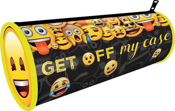 Global Emoji Design Barrel Pencil Case