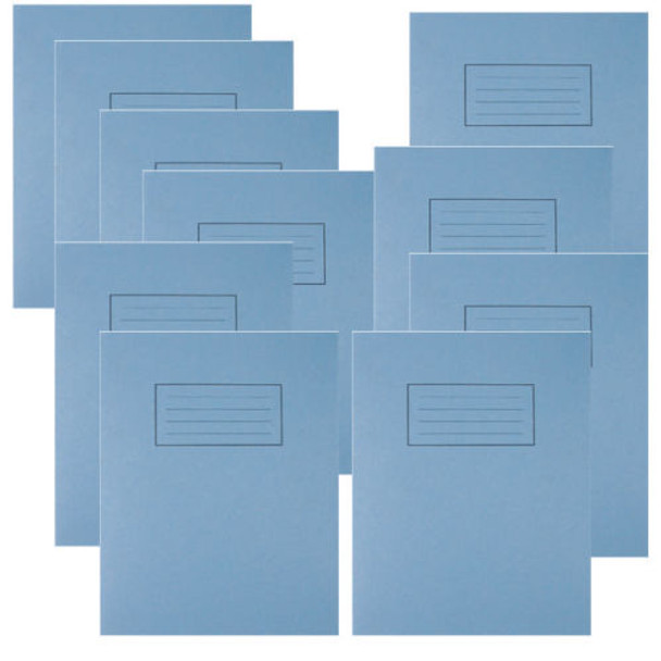 Pack of 100 229x178mm Blue Exercise Books 80 Pages - 7mm Squares