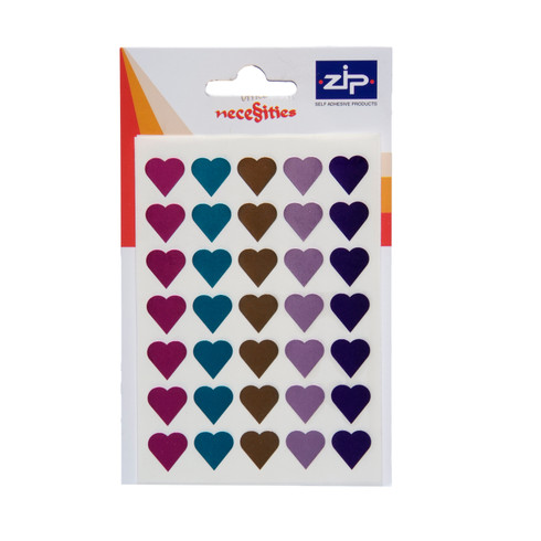 Pack of 70 Assorted Hearts Labels - Stationery Wholesale