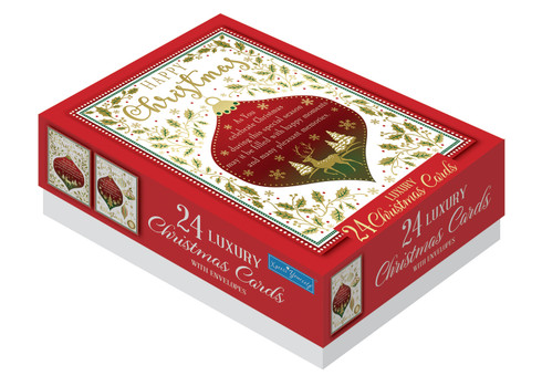 Box of 24 Classic Design Luxury Portrait Christmas Cards With Envelopes ...
