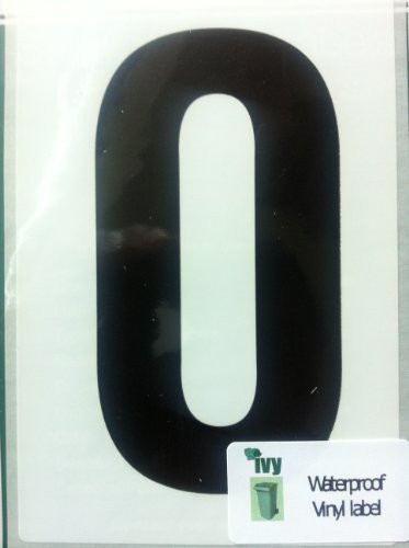 Waterproof Wheelie Bin Number 0 Sticker - Stationery Wholesale