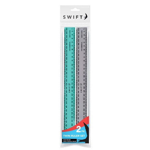 Rigit Ruler Set of 2 30cm Rigid and Flexible Rulers - Stationery Wholesale