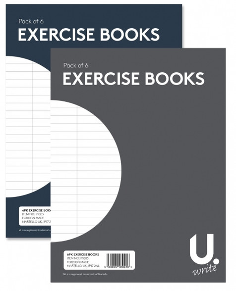 Pack of 6 32 Pages 15x20cm Exercise Books - Stationery Wholesale