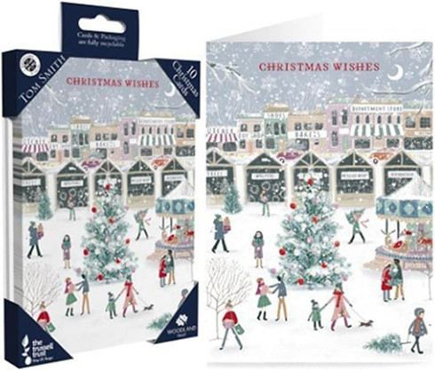 Pack of 10 Luxury Winter Scene Design Christmas Cards - Stationery ...