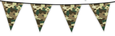 Camo Bunting 10m with 20 Pennants - Stationery Wholesale