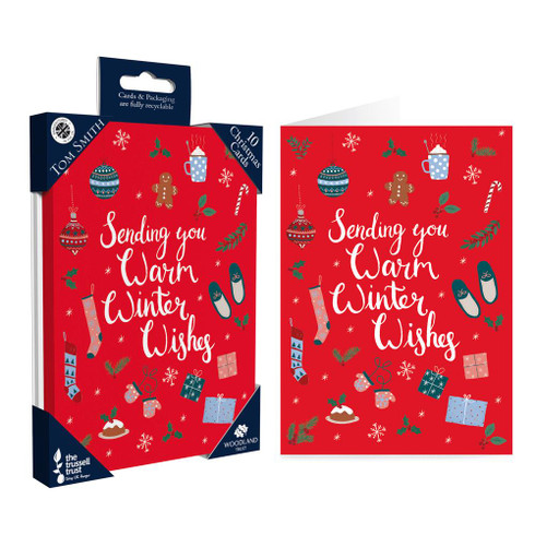 Pack of 10 Luxury UK Cosy Icons Design Christmas Cards - Stationery ...