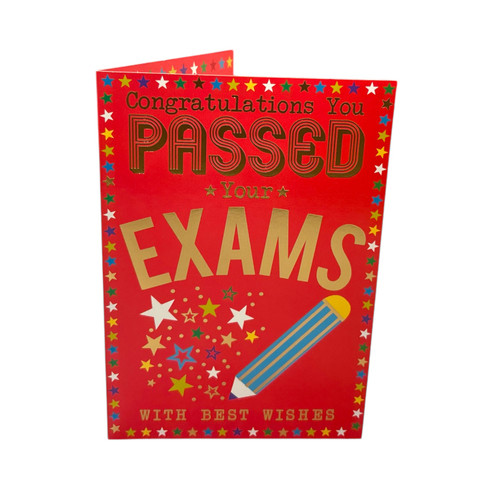 You Passed Your Exam Multi Stars Design Congratulations Card ...