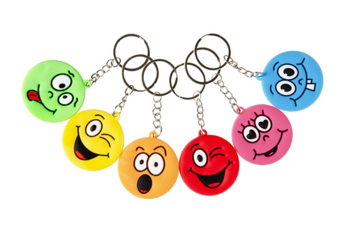 Pack of 48 Emotion Face Design Keychains - Stationery Wholesale