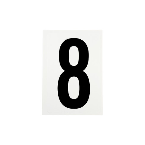 Check Number 8 Waterproof Wheelie Bin Black Number 8 Sticker - Stationery Wholesale