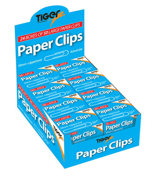 Pack Of 100 Round End Paper Clips 50mm