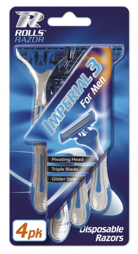 Pack of 4 Imperial 3 Razors for Men - Stationery Wholesale