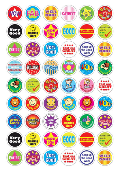 Pack of 1000+ Reward Stickers - Stationery Wholesale