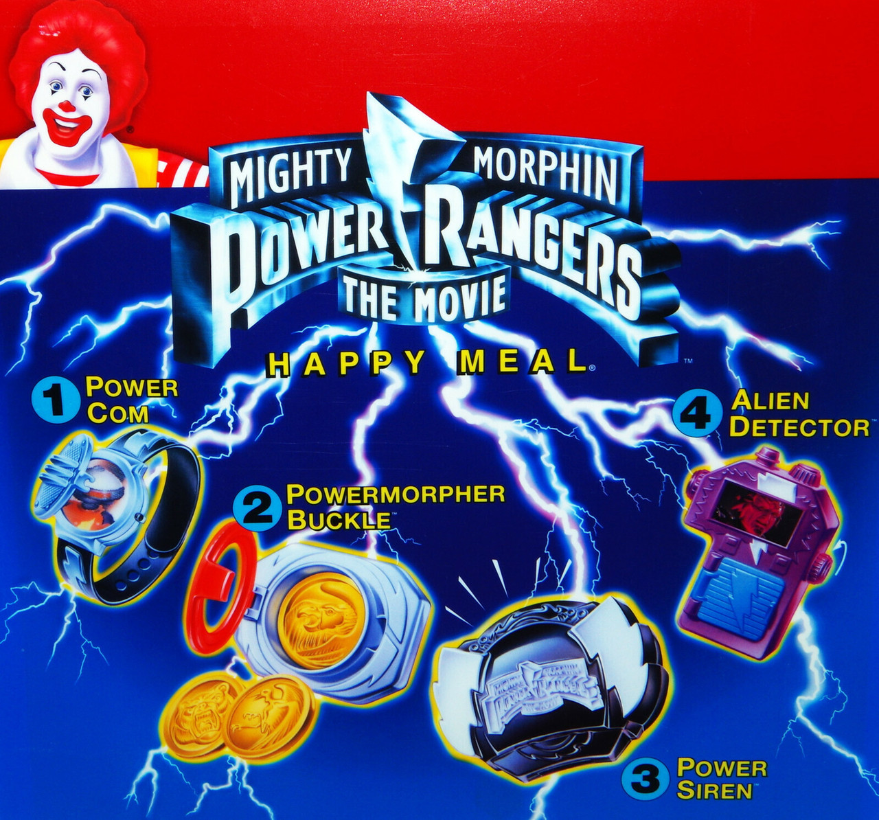 McDonald's Happy Meal 1995 Power Rangers The Movie