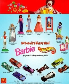 McDonald's Happy Meal Toy 1999 Barbie/Hot Wheels