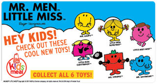 Arby's Kids' Meal Toy 2012 Mr. Men Little Miss