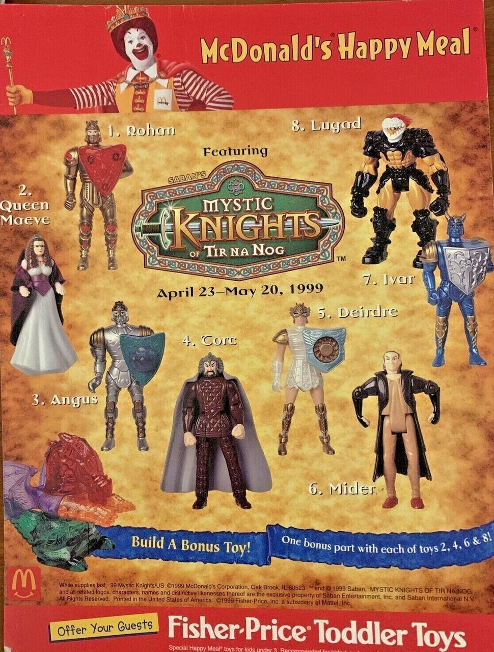 McDonald's 1999 Mystic Knights Of Tir Na Nog Toy