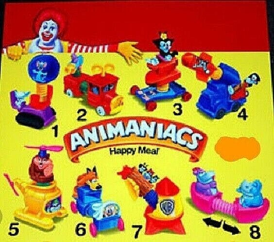 McDonald's Happy Meal Toys 1995 Animaniacs Toys