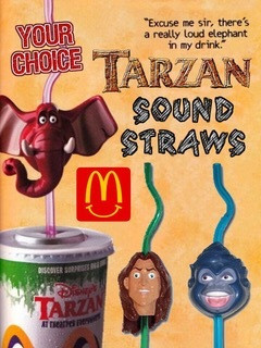 McDonald's 1999 Tarzan Sound Straws