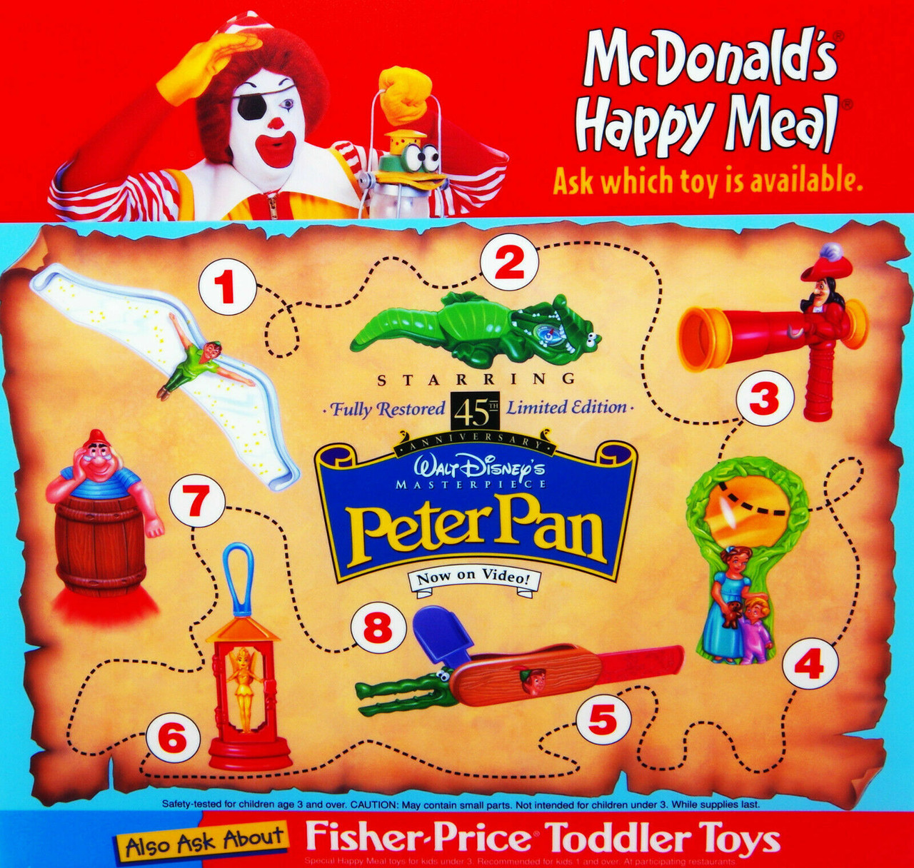 McDonald's Happy Meal Toy 1998 Disney's Peter Pan