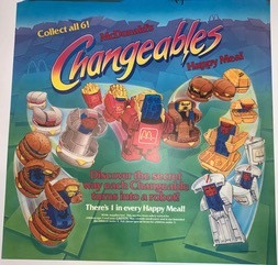 McDonald's Happy Meal 1987 McDonald's Changeables